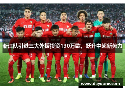 浙江队引进三大外援投资130万欧，跃升中超新势力